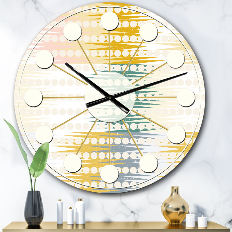 Horloge murale rétro Mid-Century, Surdimensionné
