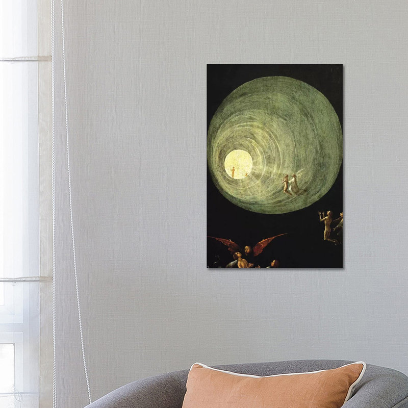 Deatail Of The Funnel Of Goodness And Light, Ascent Of The Blessed by Hieronymus Bosch - Wrapped Canvas Print