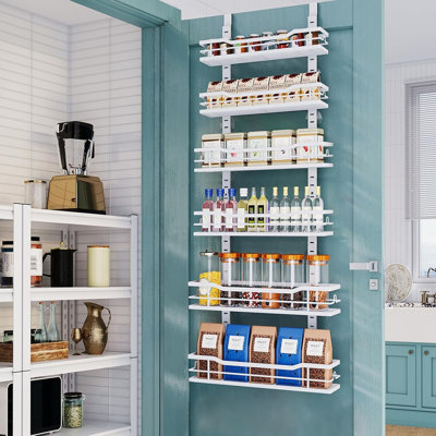 6-Tier Over The Door Organizer With Adjustable Basket