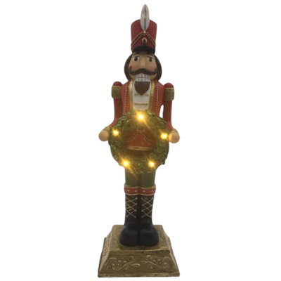 Nutcracker With Led Wreath â Festive Holiday Nutcracker Decor