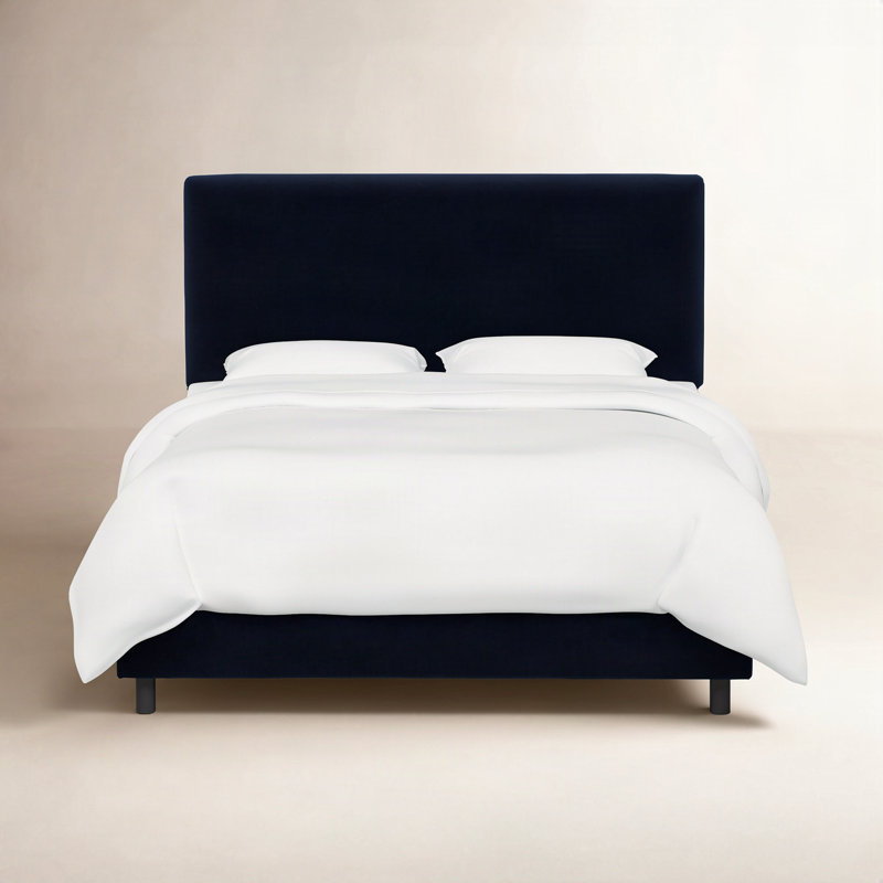 Anabella Upholstered Standard Bed, Performance Velvet Ocean, Queen