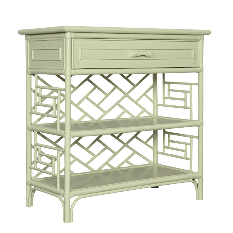 Chippendale End Table, Celery Green