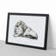 Sleeping Lion by Jean Bernard - Picture Frame Drawing Print-55619107-55619106