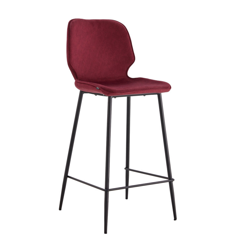 Illings Upholstered Counter Stool, Dark Red