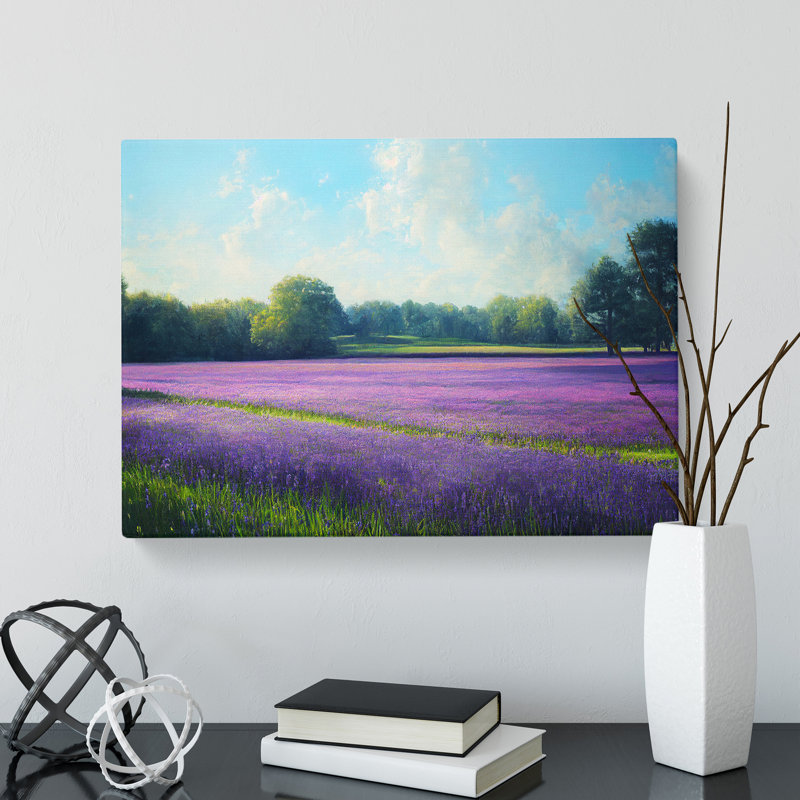 Head Turning Bluebell Field - Wrapped Canvas, 35cm H x 50cm W x 3cm D