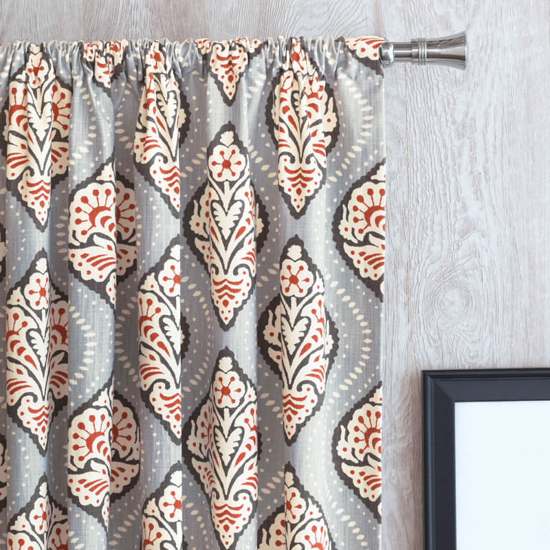 Bowie 100% Cotton Room Darkening Single Curtain Panel, 48" W x 84" L