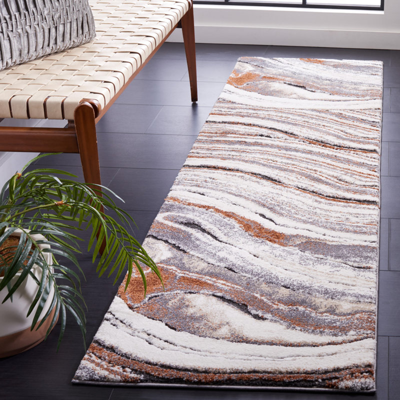 Tapis à poil long Cyrus, Tapis de couloir 2 pi 2 po x 7 pi 9 po