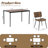 Hararat Modern 5-Piece Dining Set Rectangular Table Upholstered Chairs Industrial Style for Small Spaces Dining Room-199642553-199642555