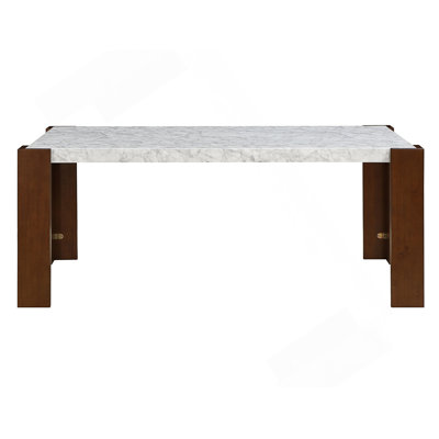 Dessus en pierre d'ingénierie et table de salle à manger à finition brune avec plateau en pierre d'ingénierie