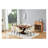 Modern Extendable Dining Table with Wood Veneer & Cross Base