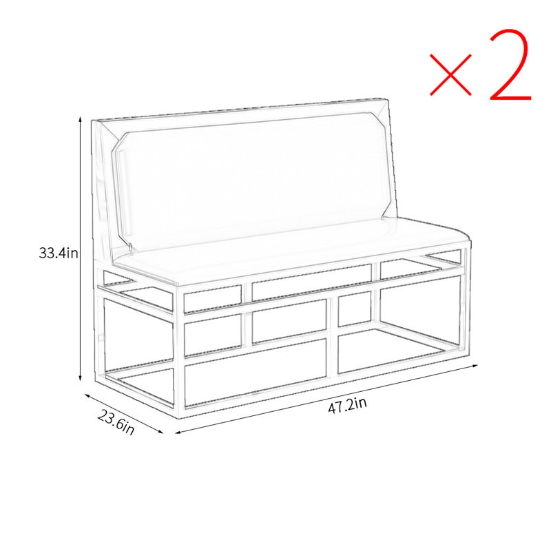 Faux Leather Upholstered Bench