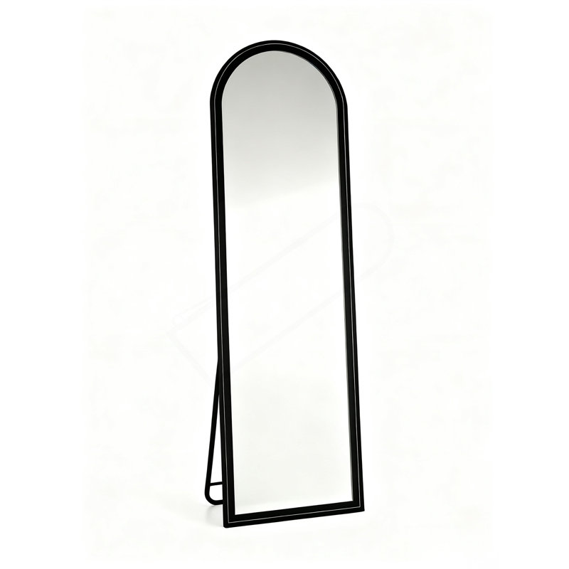 Miroir pleine longueur avec éclairage réglable et conception épurée pour les chambres et les salons modernes