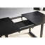 Table de salle à manger carrée avec pieds en métal, finition noire, salon moderne noir, création Ambiance