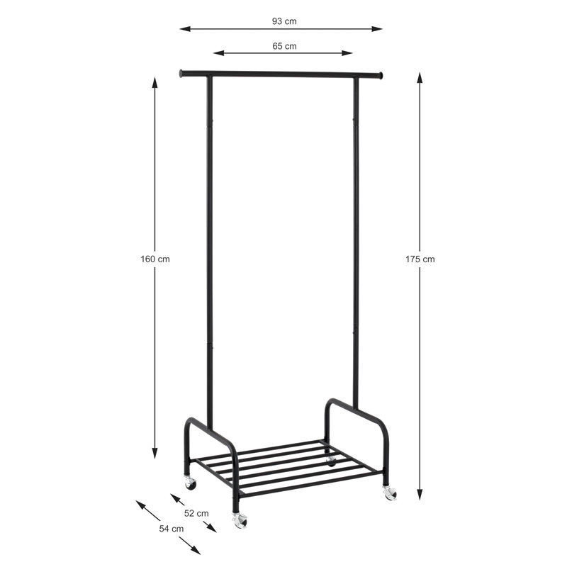 93cm Rolling Clothing Rack