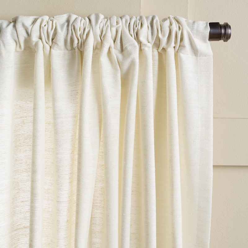 Panneaux de fenêtre Capri, L 52 po x L 84 po, Blanc cassé