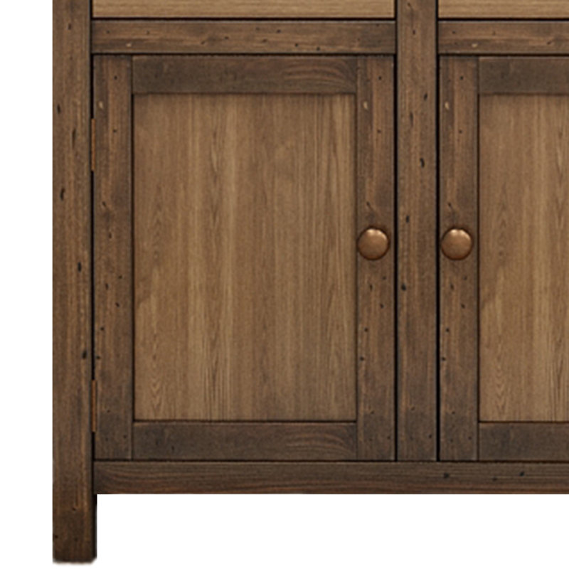 Solid Wood Sideboard (Long), Stressed Oak