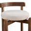 Tabourets pivotants avec repose-pieds en bois massif et lin de 26 po Cicero-129943501-129943500