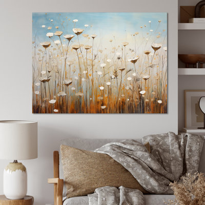 Minimalisme prairie magique sur toile