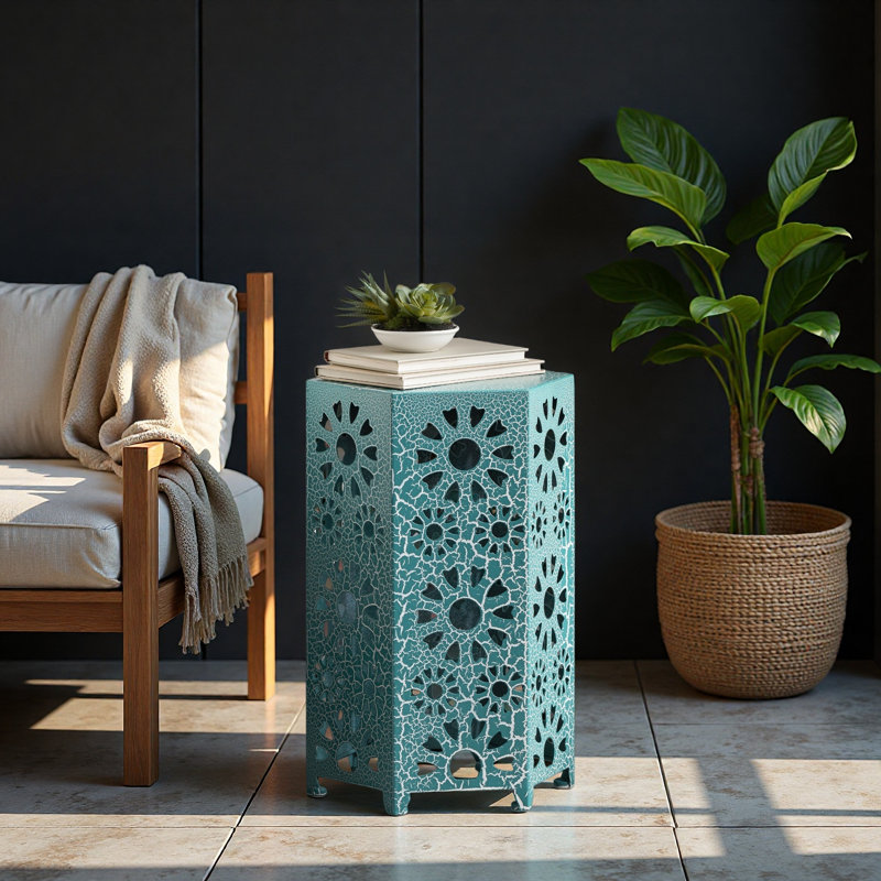 12" SIDE TABLE, Blue