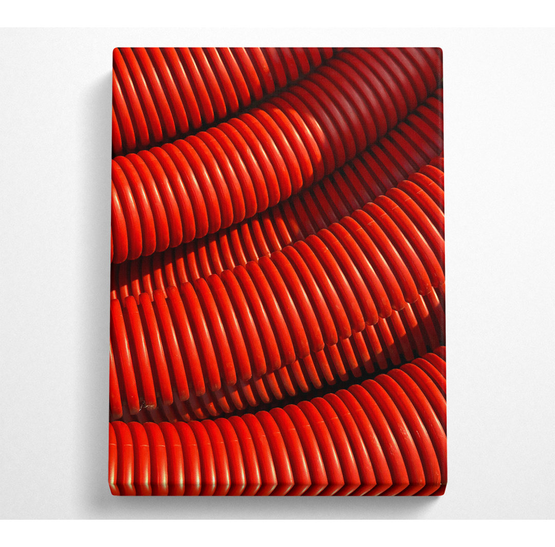 Crimson Corrugated Lines