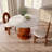 Round Geometric Pedestal Dining Table For 2/4, Durable Kitchen Dining Table With Stong Stability-852809958-852429308