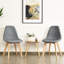 Chaise d'appoint rembourrée grise Hoff