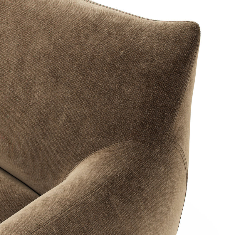Margot Upholstered Swivel Chair, Altair Mushroom Polyester