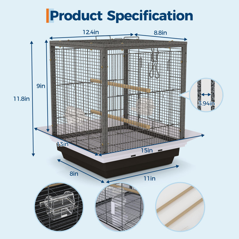 60cm Metal Bird Cage Stand Bird Cage