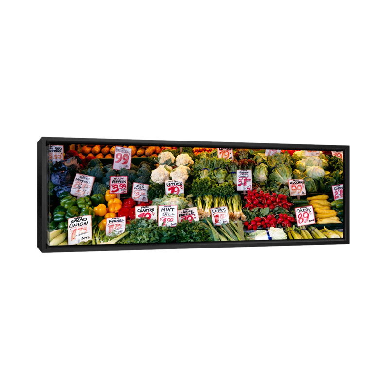 «Close-up of Pike Place Market, Seattle, Washington State», reproduction de photo sur toile, H 20 po x l 60 po x P 1,5 po