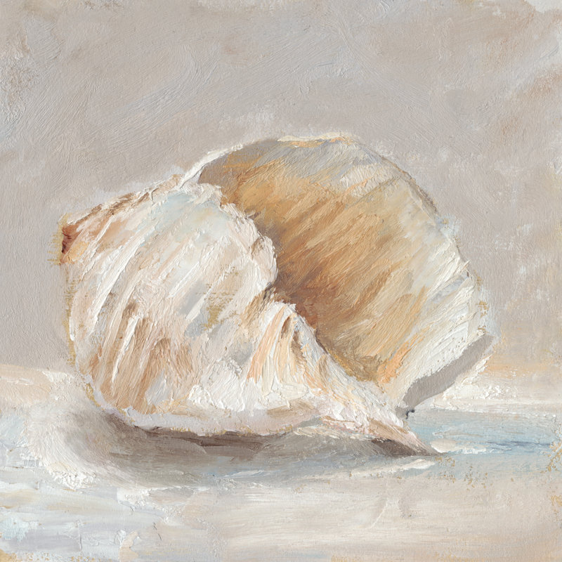 Impressionist Shell Study IV by Ethan Harper - Wrapped Canvas Painting, 30cm H x 30cm W x 3.8cm D