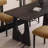 Vintage Black Solid Wood Dining Table-107794509