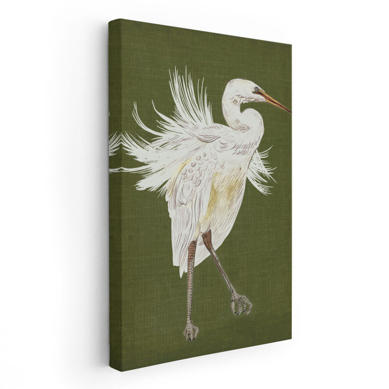 Heron Plumage I - reproduction d'art sur toile, H 30 po x l 20 po
