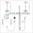 Juno 10"Square Shower Head Thermostatic Digital Display Mixer