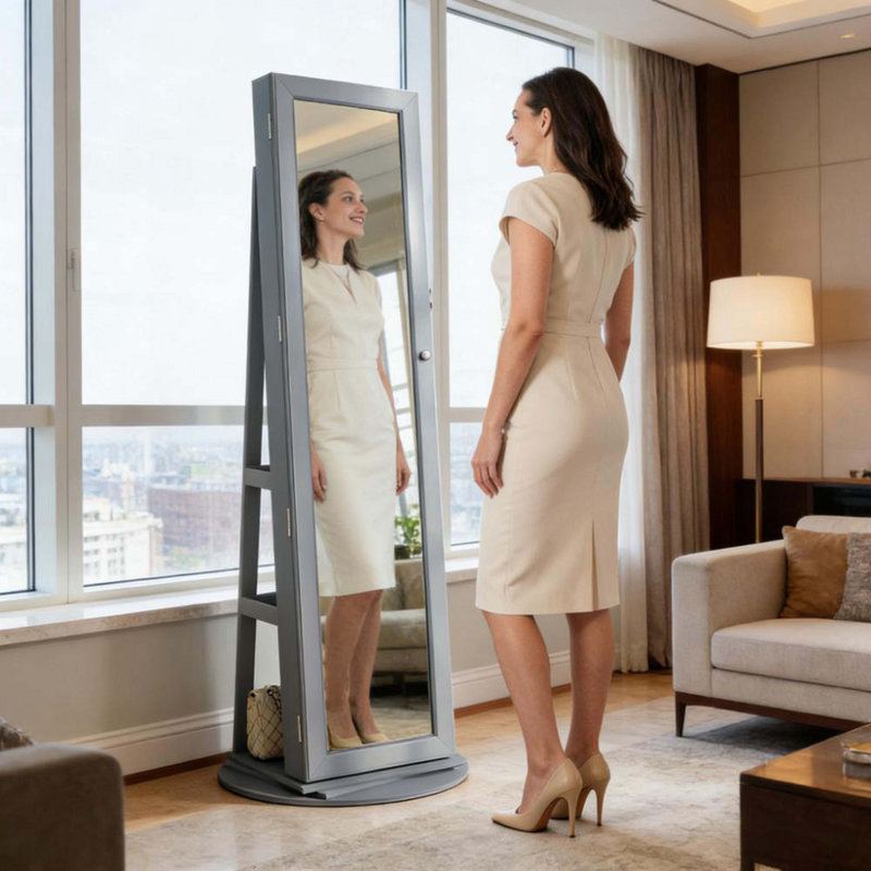 Miroir pleine grandeur pivotant à 360 °
