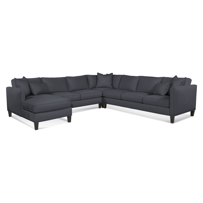Sectional, Java, Basic Blue; 0317-63, Left Hand Facing