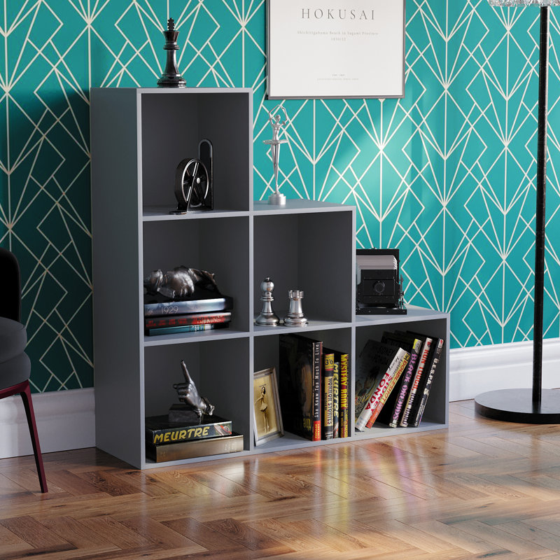 96.5cm H x 96.5cm W Bookcase, Grey