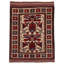 Tapis tadjik crème, rouge 3 pi 10 po x 5 pi 4 po