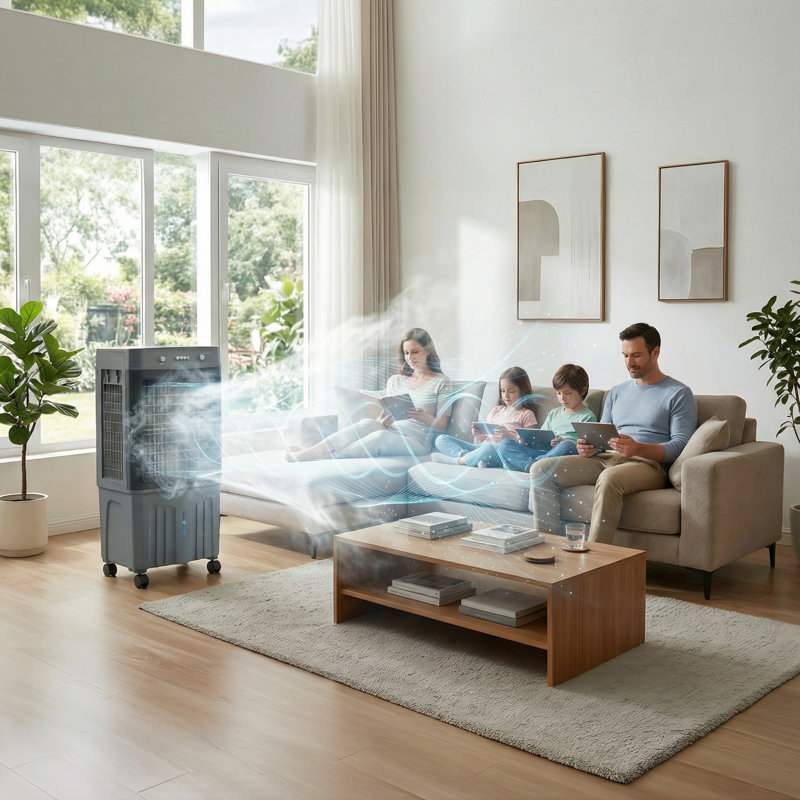 Refroidisseur par évaporation portable, Gris
