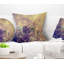 Papillon bleu et fleurs mauves - coussin à imprimé floral-29598112-29598116