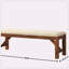 Banc rembourré en tissu Casidy