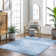 Dirksen Light Blue Machine Washable Area Rug