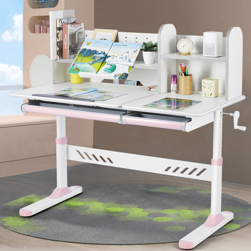 Bureau d'écriture avec bibliothèque Labarbera, Rose
