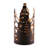 Cut Metal Snowman and Cabin Candle Holder