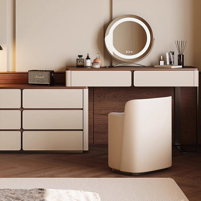 Makeup Vanity with Light mirror,8 drawers