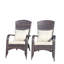 Chaise de patio avec coussins (coussin beige)