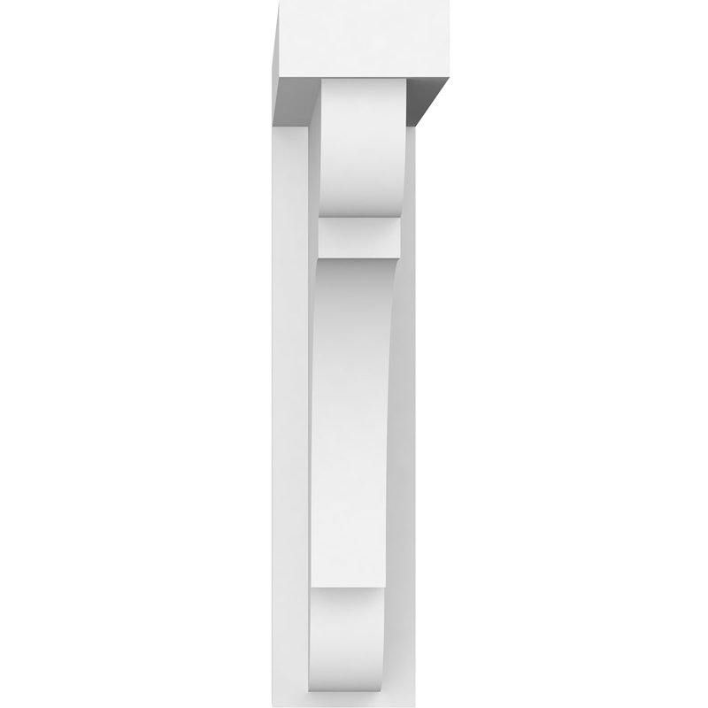2"W x 9"D x 9"H Standard Bryant Architectural Grade PVC Bracket, 9" H x 2" W x 9" D