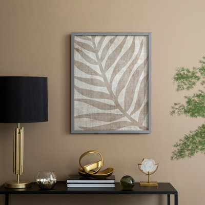 Island Neutrals I Framed Print - Solid Wood