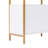 Naiesha 4 Tiers Home Office Bookcase Bookshelf, Storage Cabinet Display Shelf, X Bar Gold Frame