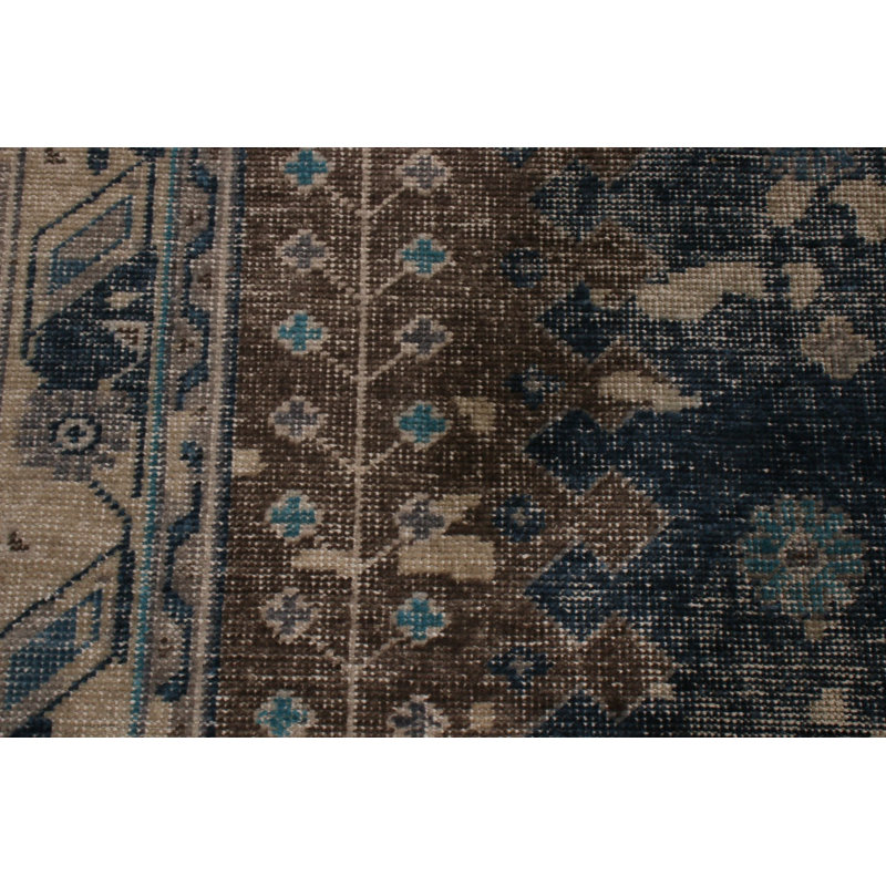 Distressed Homage Handmade Kilim Wool Geometric Area Rug, Runner 3' x 14'