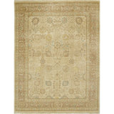 Wool Oriental Area Rug in Ivory/Fawn